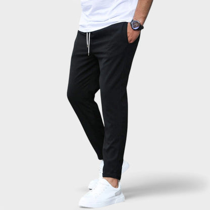 Caedryn | Slim Fit Drawstring Elasticated Waist Smart Casual Trousers