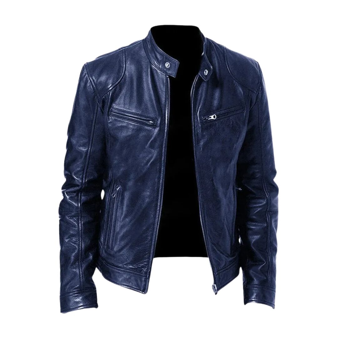 Oberon | Slim Fit Zip Front Biker Jacket
