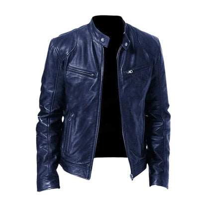 Oberon | Slim Fit Zip Front Biker Jacket