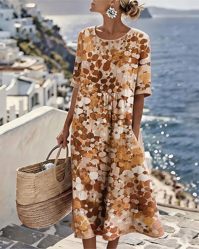 Orlena | Floral Print Relaxed Midi Dress