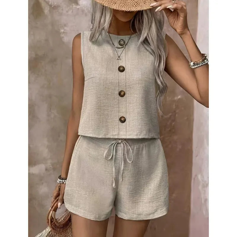 Diantha | Button Detail Two Piece Set
