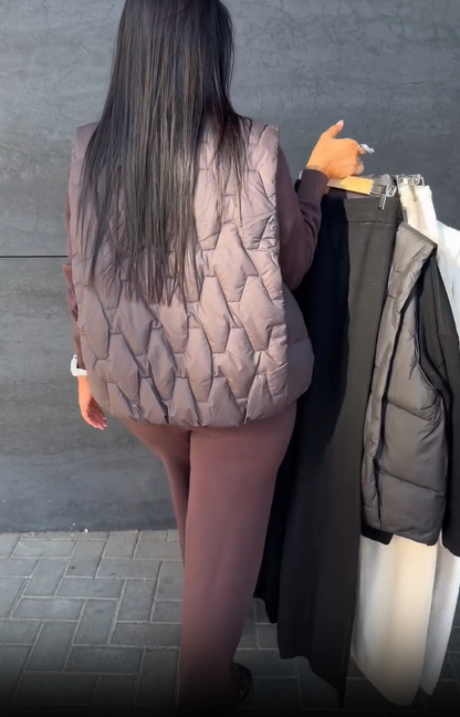 Mazarine | Quilted Vest Three Piece Set