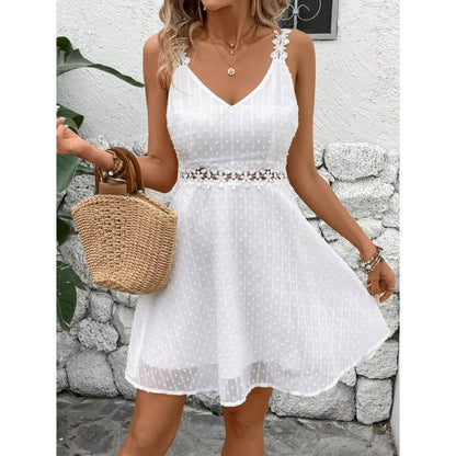 Delysia | Romantic Swiss Dot Mini Dress