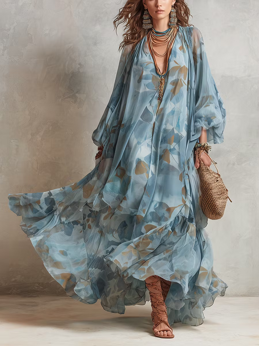 Oceane | Elegant Sheer Beach Maxi Dress