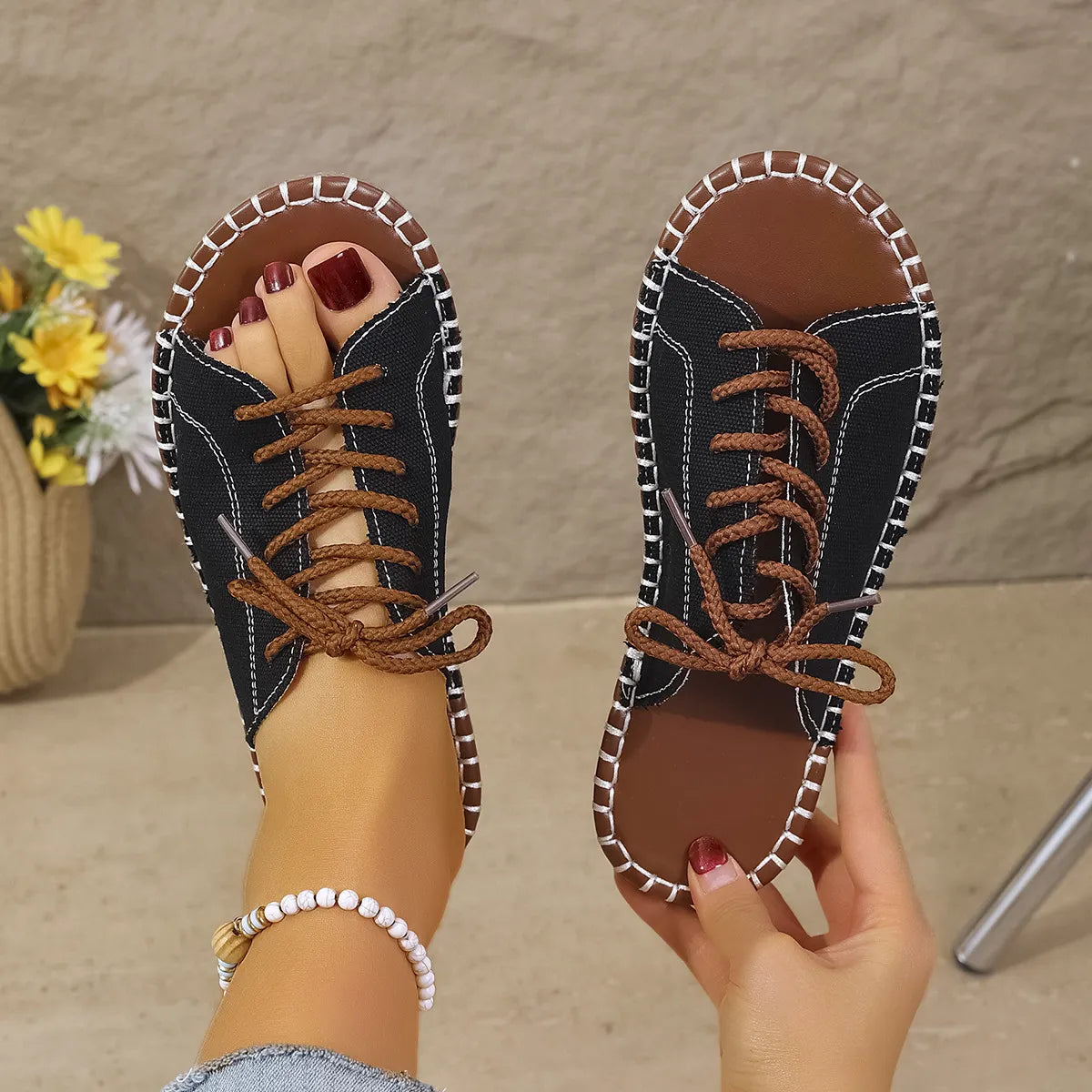 Brialise | Open Toe Casual Mule Sandals