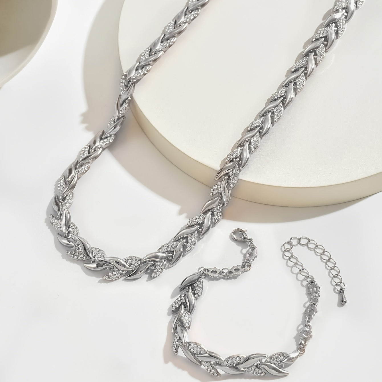 Aureline | Crystal Leaf Jewelry Set