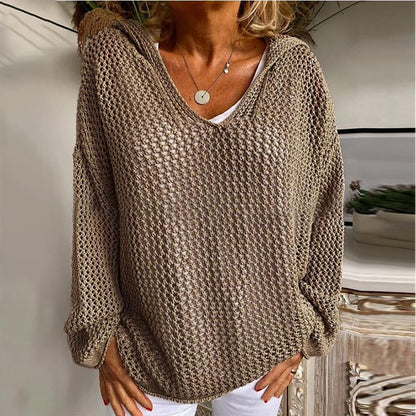 Elovira | Hooded Knit Pullover