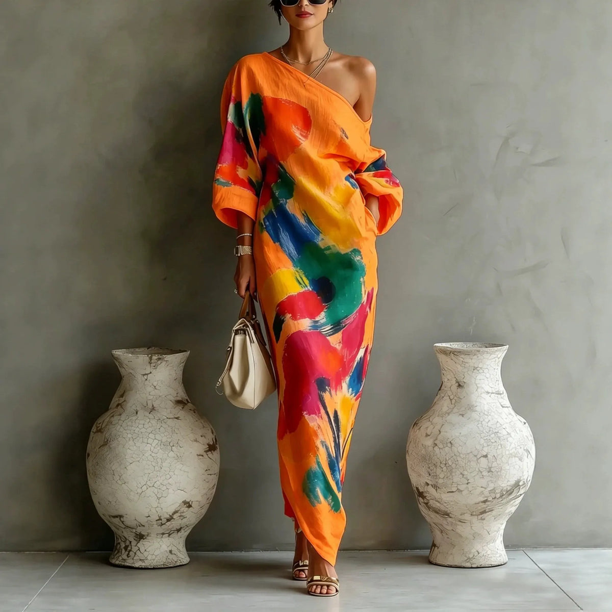 Wendeline | Vibrant Off Shoulder Maxi Dress