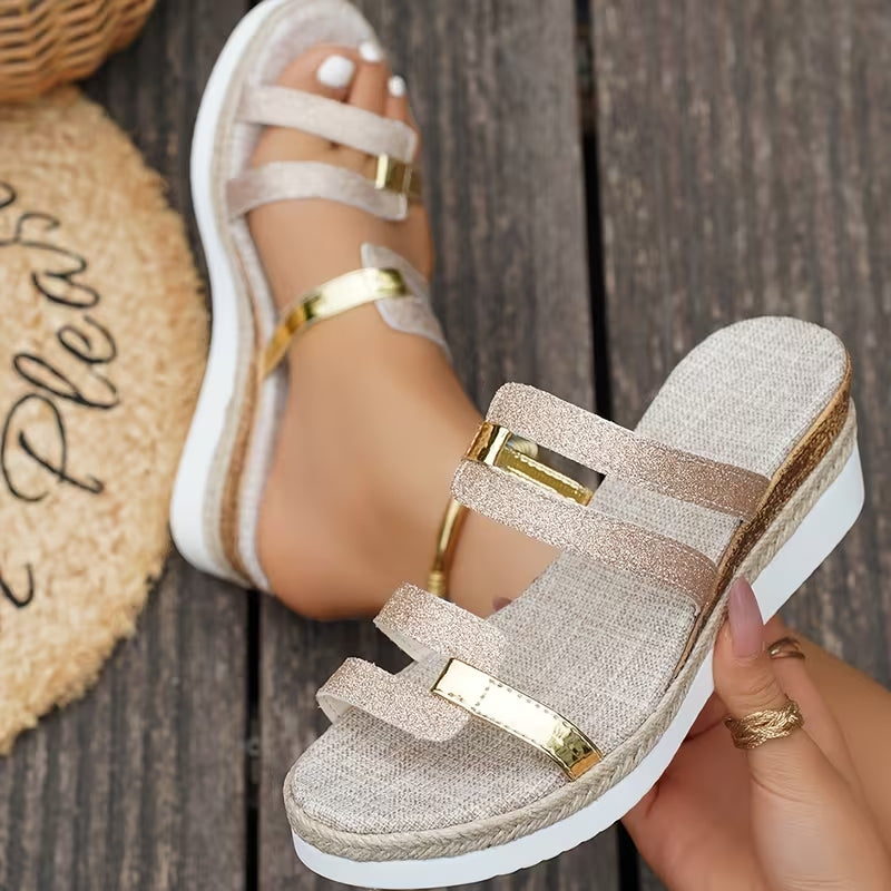 Cressida | Strappy Platform Wedge Sandals