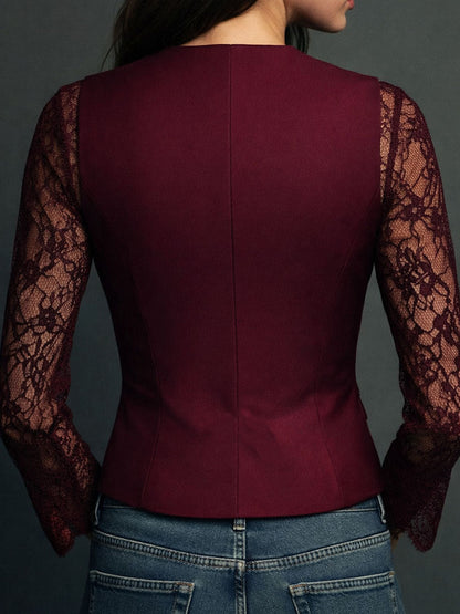 Opal | Elegant Lace Sleeve Blouse