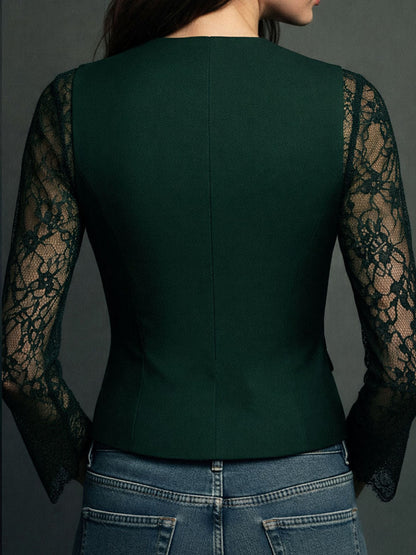 Opal | Elegant Lace Sleeve Blouse