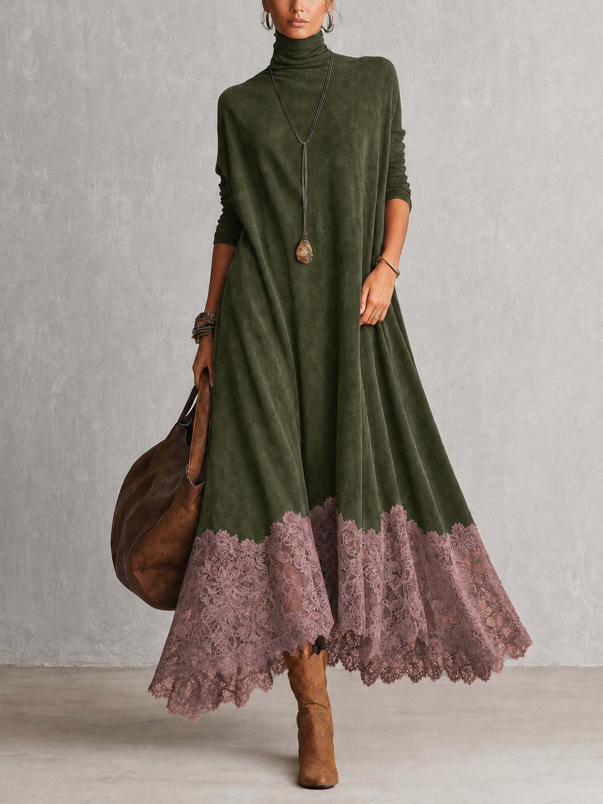Cresselle | Flowing Lace Hem A Line Dress
