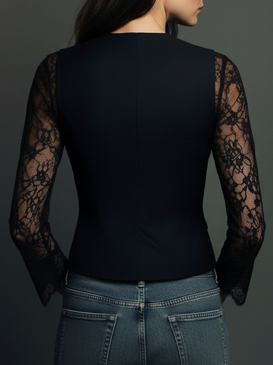 Opal | Elegant Lace Sleeve Blouse