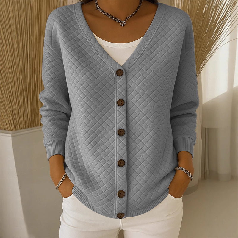 Ellavine | Textured Button Knit Cardigan