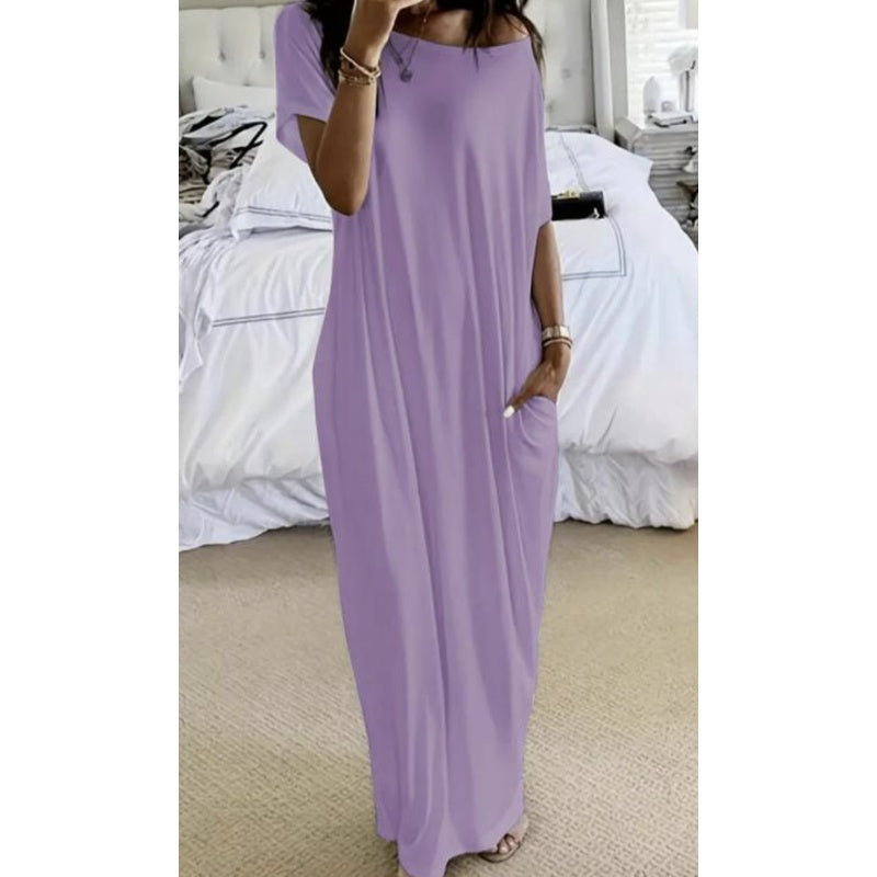Thomasina | Soft Draped Pocket Maxi Dress