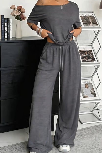 Amara | Casual Drawstring Lounge Two Piece Set