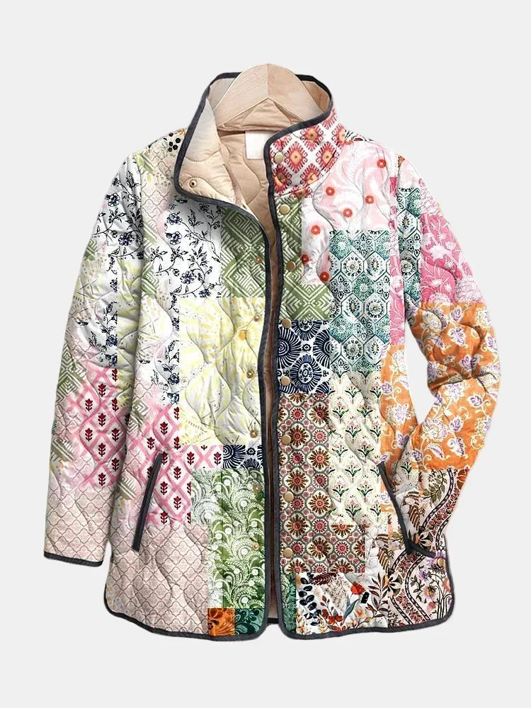 Floriana | Botanical Print Quilted Jacket