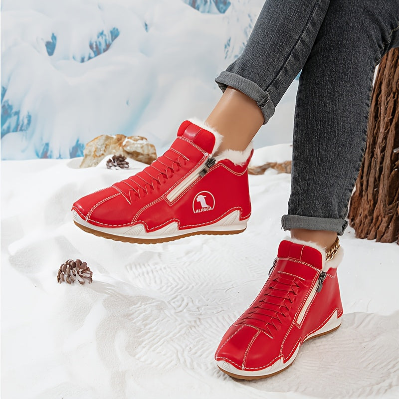 Jovelle | Plush Lined Zip Ankle Boots