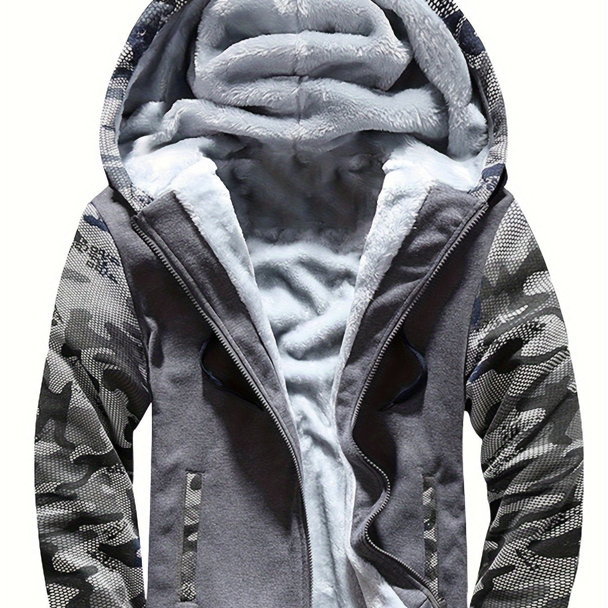 Quinlan | Plush Lined Zip Up Hooded Jacket