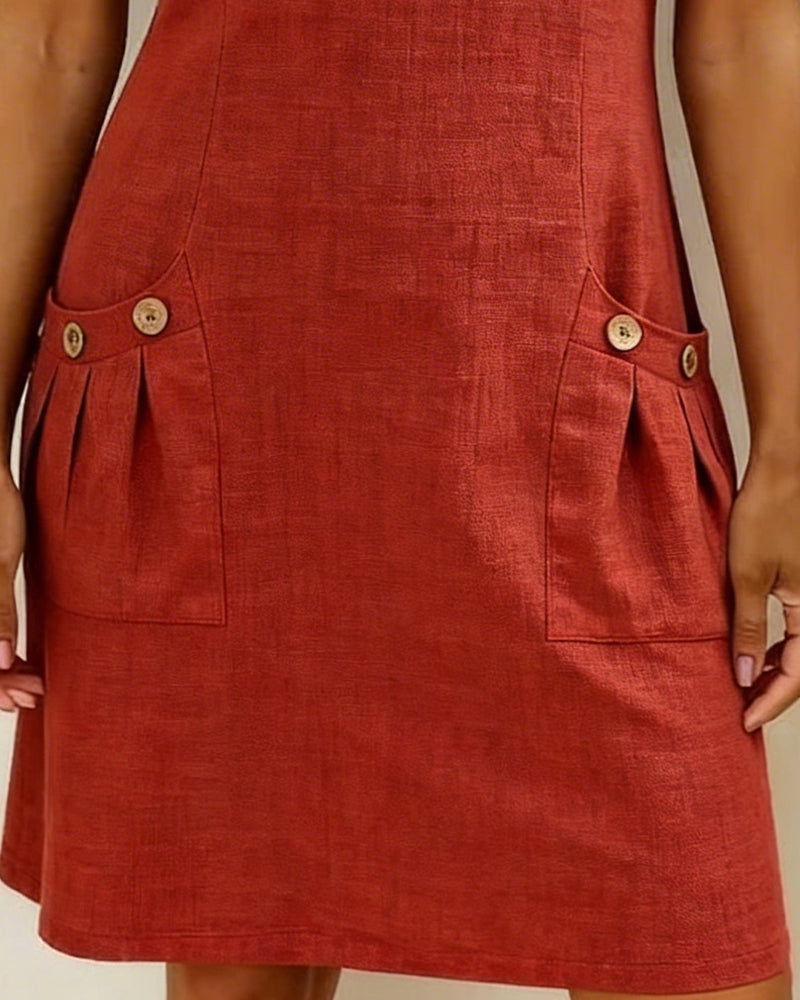 Rosina | Zip Neck Pocket Mini Dress