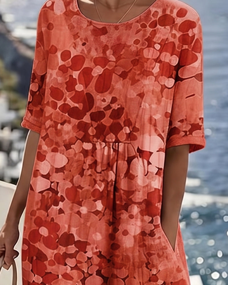Orlena | Floral Print Relaxed Midi Dress