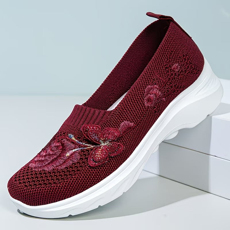 Valerie | Butterfly Knit Slip On Shoes