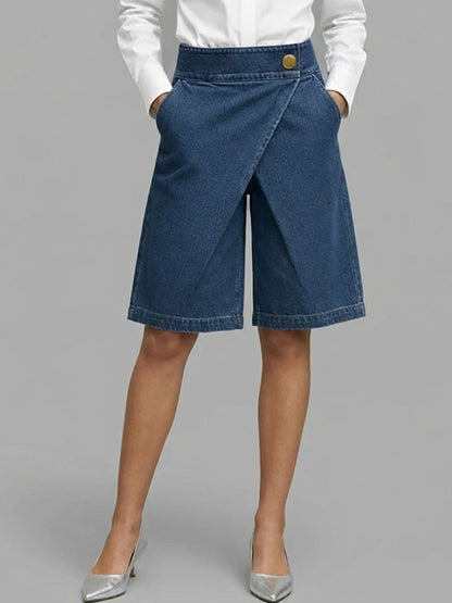 Zephraline | High Waist Wide Leg Shorts