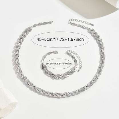 Aureline | Crystal Leaf Jewelry Set