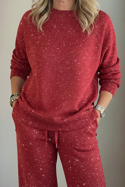 Perrine | Shimmer Relaxed Two Piece Pants Set