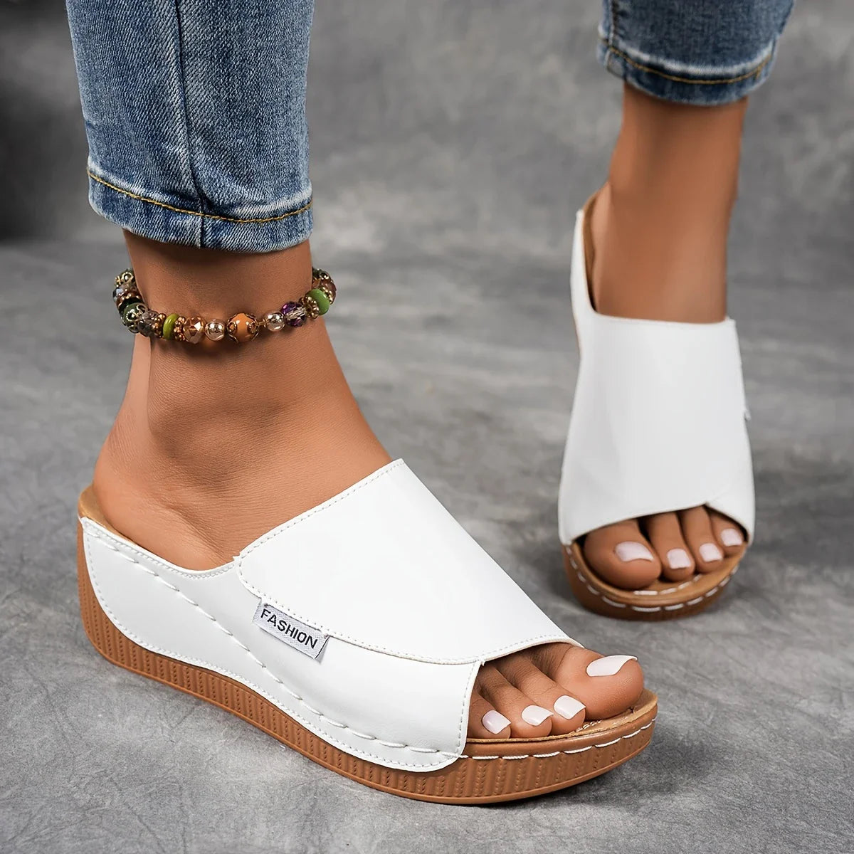 Mirelune | Casual Wedge Mule Sandals