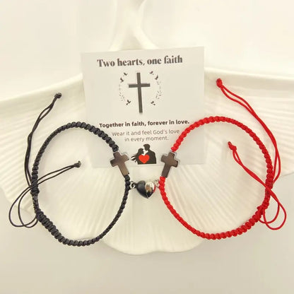 Elaric | Cross Charm Couple Bracelets