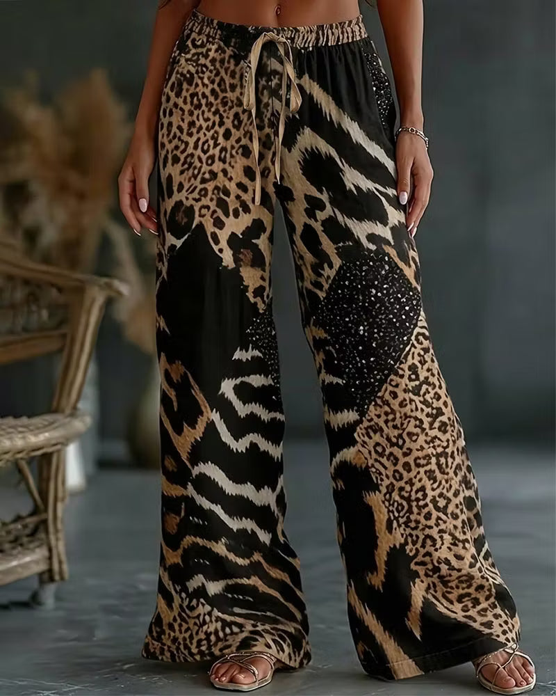 Wisterra | Abstract Leopard Lounge Trousers