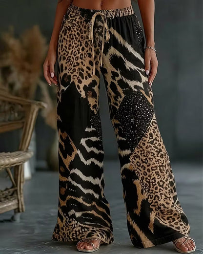 Wisterra | Abstract Leopard Lounge Trousers