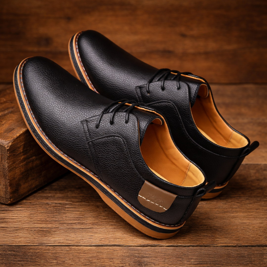 Lachlan | Premium Textured Leather Derby Shoes