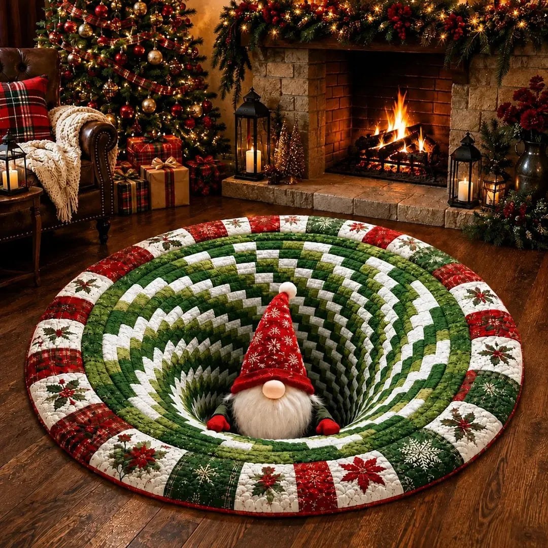 Gretchen | Festive Christmas Round Rug