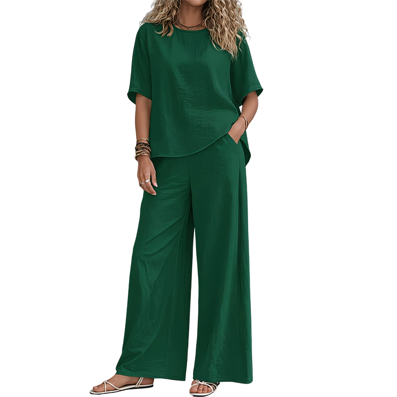 Taverine | Relaxed Wide Leg Two Piece Set