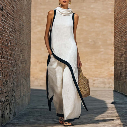 Calyssa | Flowing Contrast Edge Jumpsuit