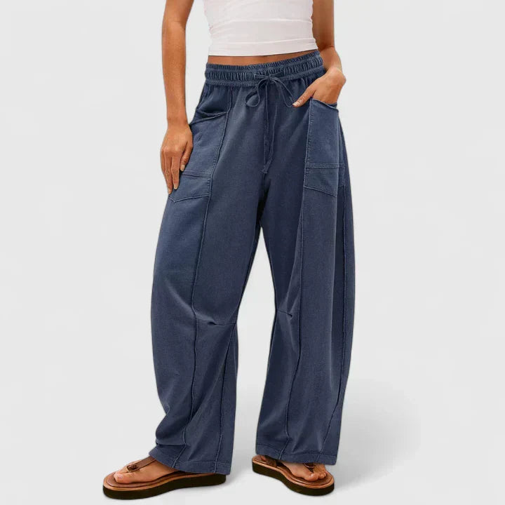 Daciana | Relaxed Drawstring Wide Leg Trousers