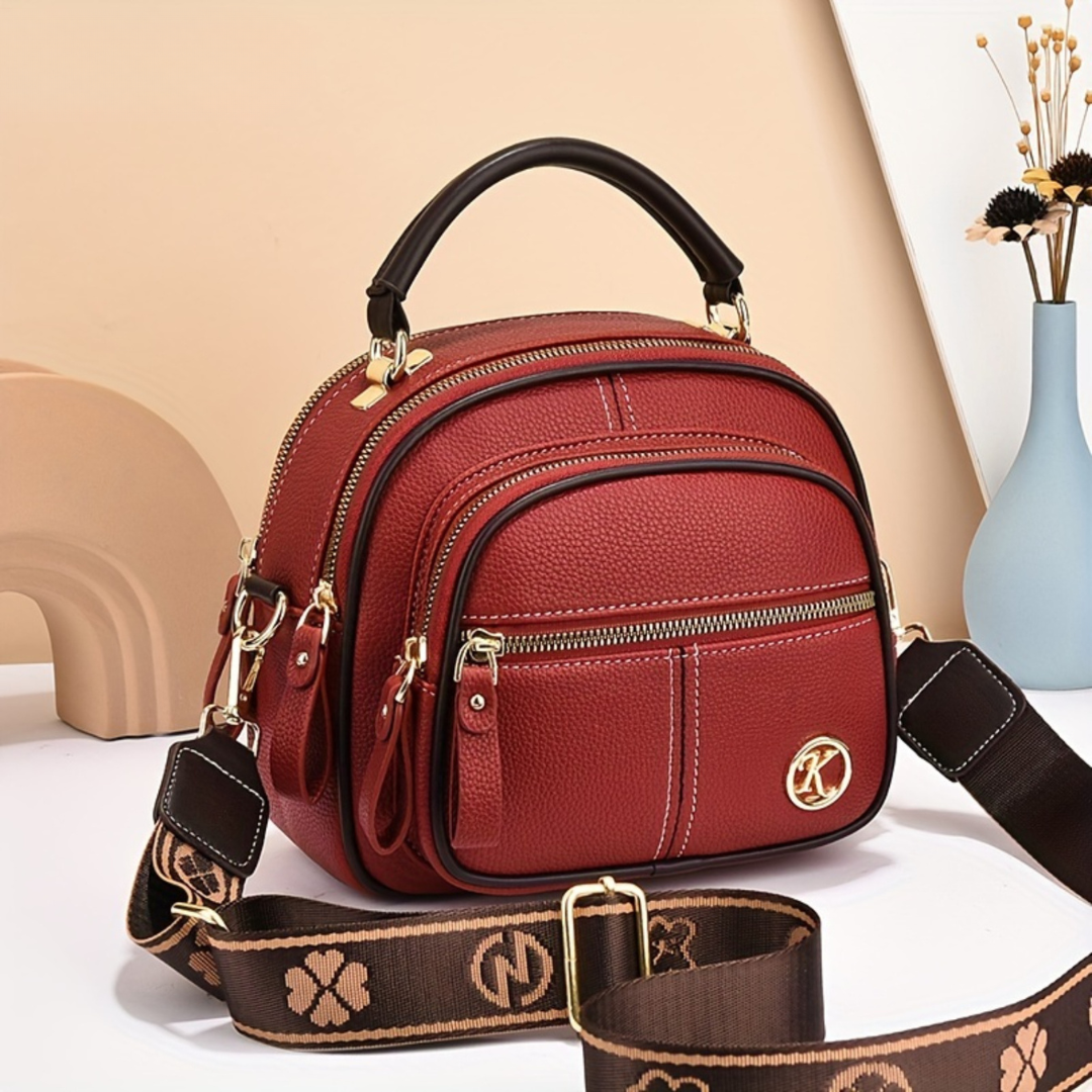 Elarose | Double Zip Crossbody Shoulder Bag