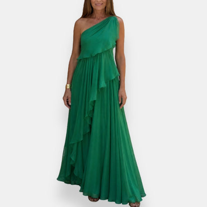 Elisavet | Elegant One Shoulder Maxi Dress