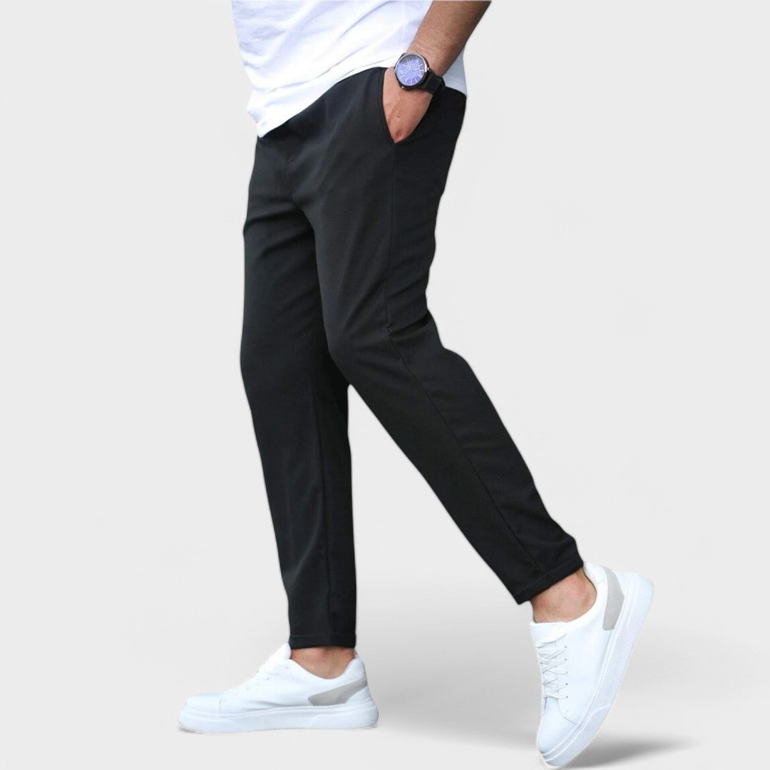 Caedryn | Slim Fit Drawstring Elasticated Waist Smart Casual Trousers