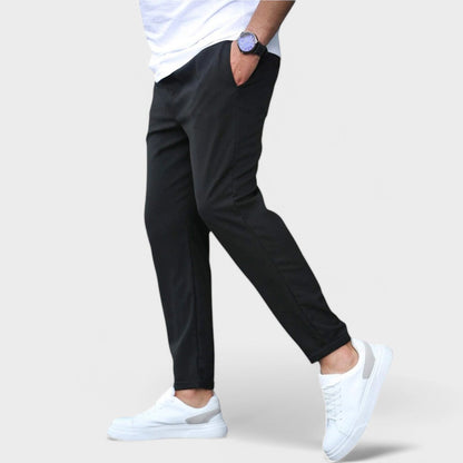 Caedryn | Slim Fit Drawstring Elasticated Waist Smart Casual Trousers