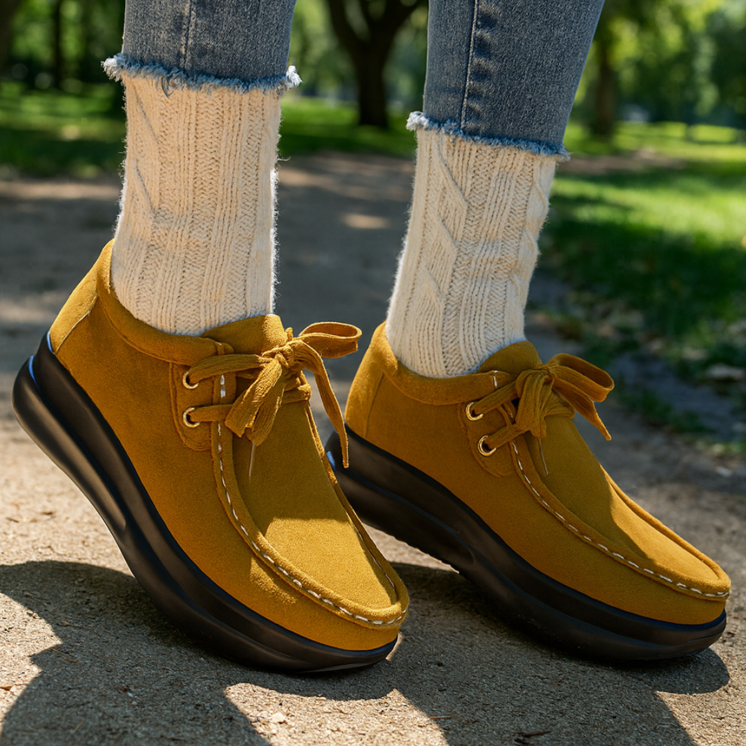 Jovella | Lace Up Comfort Loafers