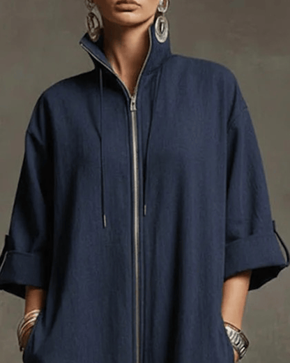 Zylarenne | Zip Front Oversized Jumpsuit