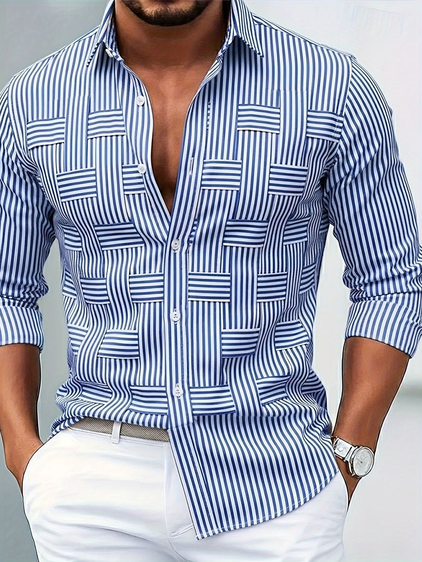 Hartwell | Refined Long Sleeve Stripe Shirt