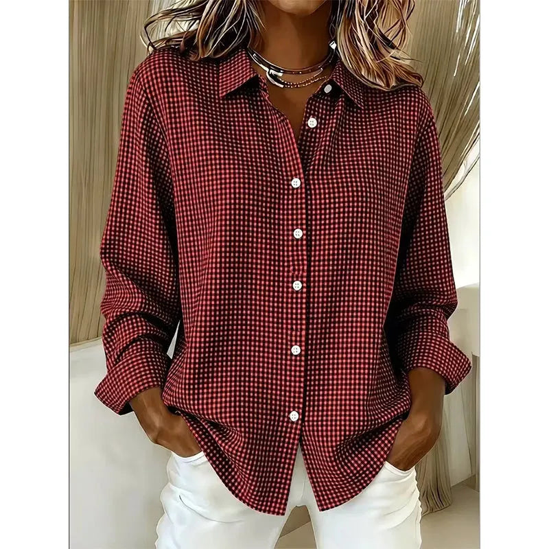 Maristelle | Classic Gingham Button Blouse