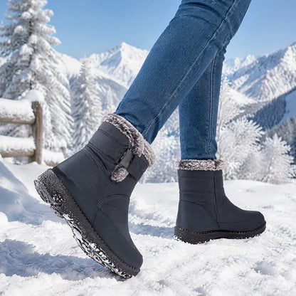 Zora | Plush Lined Buckle Winter Boots