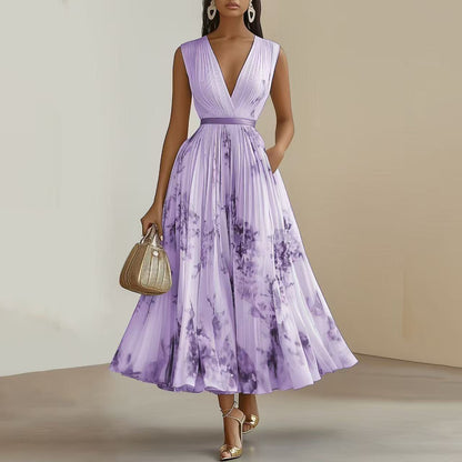 Serenelle | Sleeveless Floral Occasion Dress