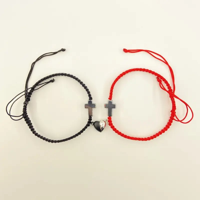 Elaric | Cross Charm Couple Bracelets