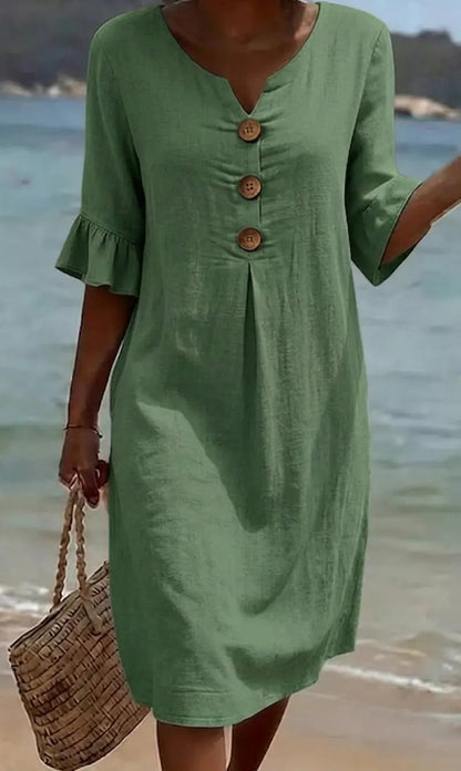 Karessa | Ruffle Sleeve Casual Dress